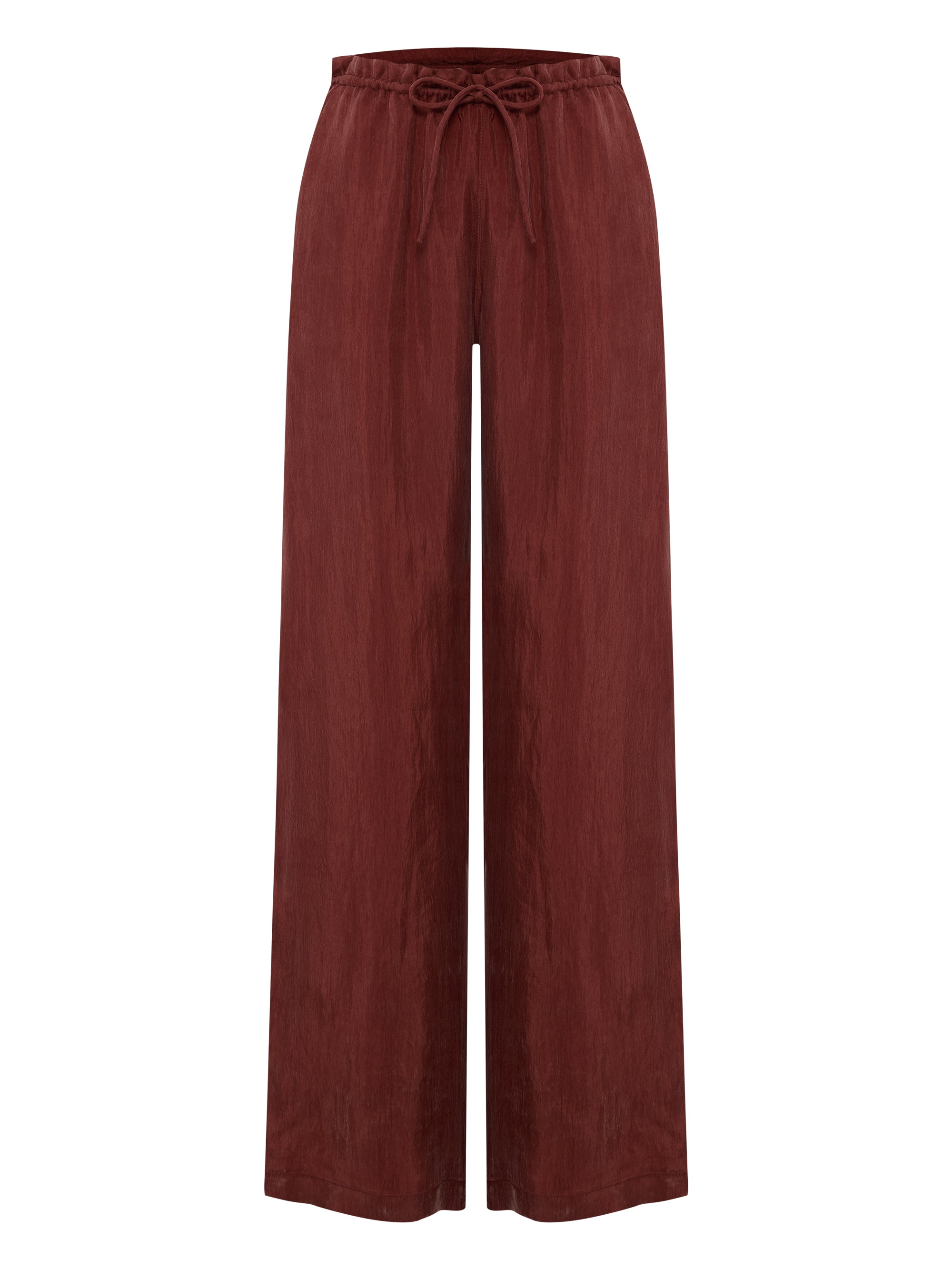 Lucid Flow Tie Pants - Burgundy - elizabeth + Bern