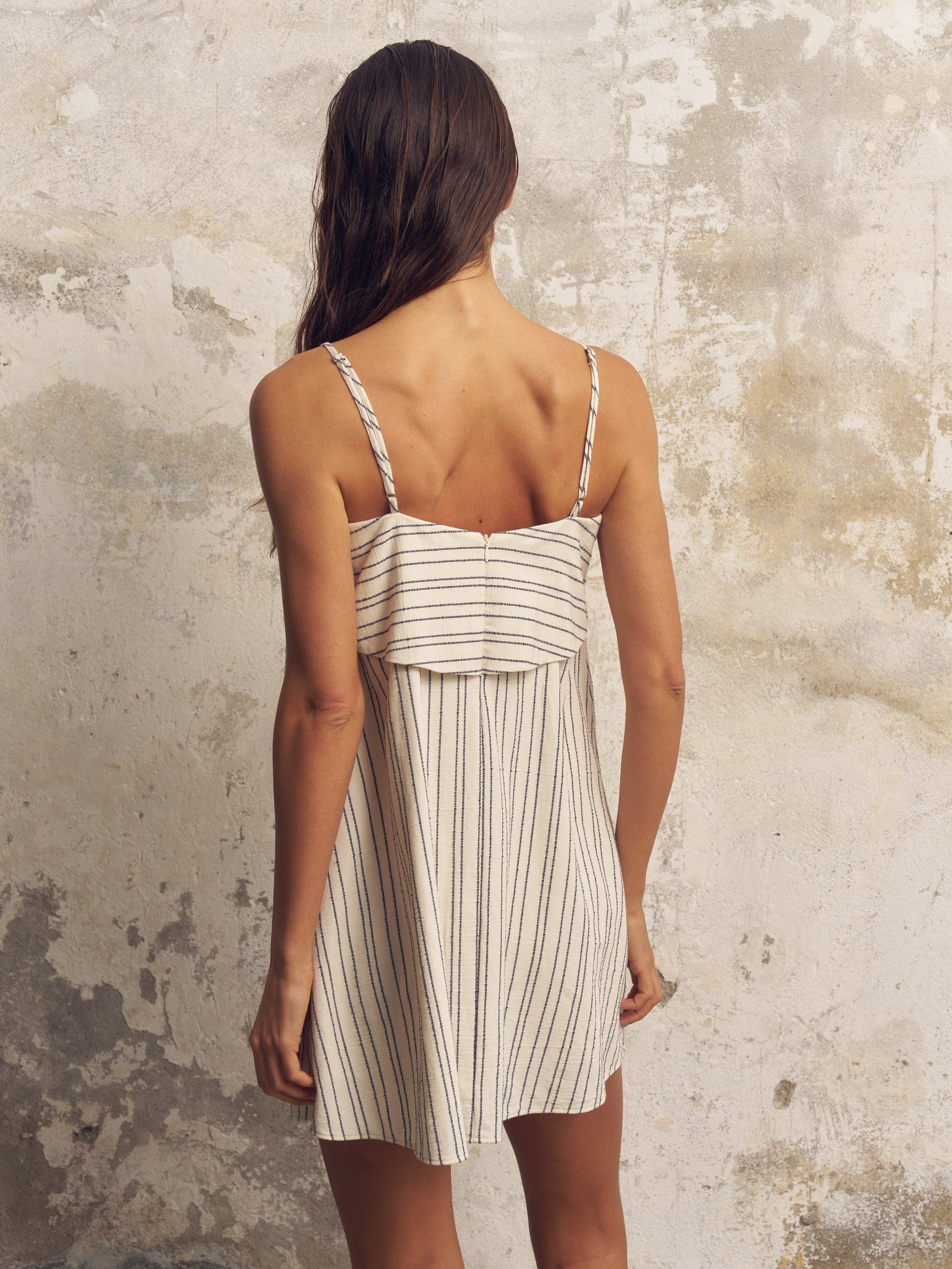 Puglia Stripes Mini Dress - Navy - elizabeth + Bern