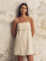 Puglia Stripes Mini Dress - Oatmeal - elizabeth + Bern