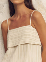Puglia Stripes Mini Dress - Oatmeal - elizabeth + Bern