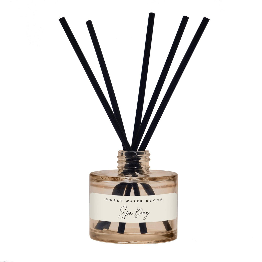 Spa Day Tinted Glass Jar Reed Diffuser Sweet Water Decor elizabeth + Bern