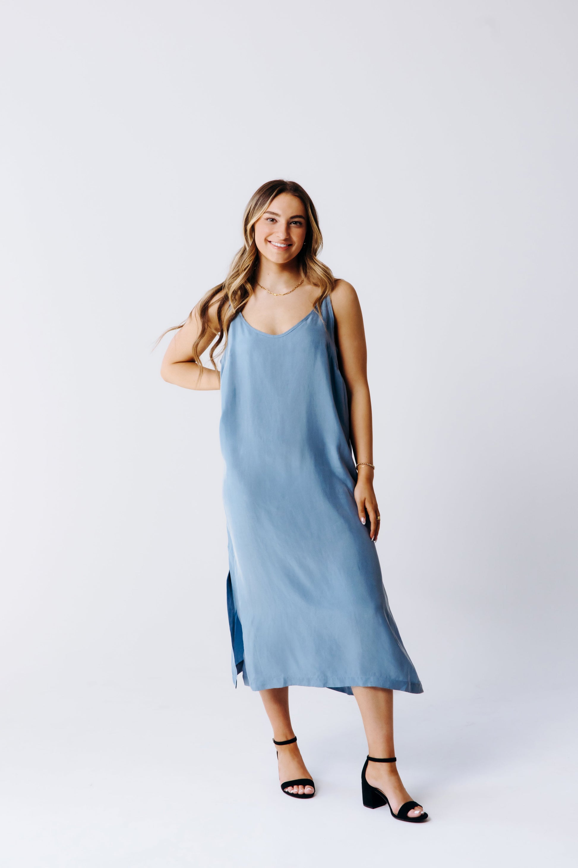 Washable Silk Midi Dress - elizabeth + Bern