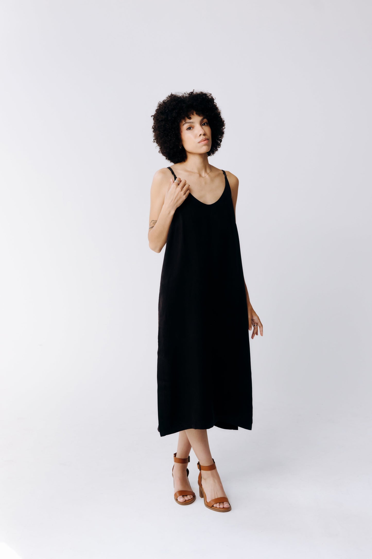 Washable Silk Midi Dress - elizabeth + Bern
