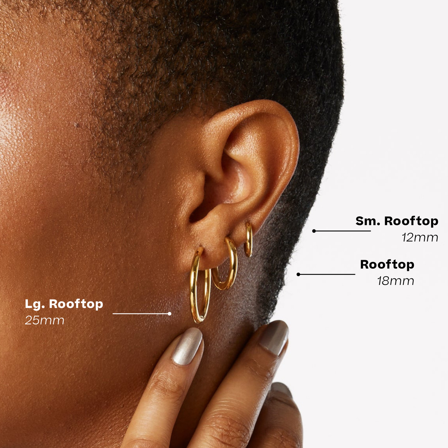 Large Rooftop Hoop Earrings