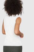 HEPBURN SLEEVELESS VISCOSE SWEATER IN CREAM