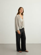 Sade Top - Black Stripes The Handloom elizabeth + Bern