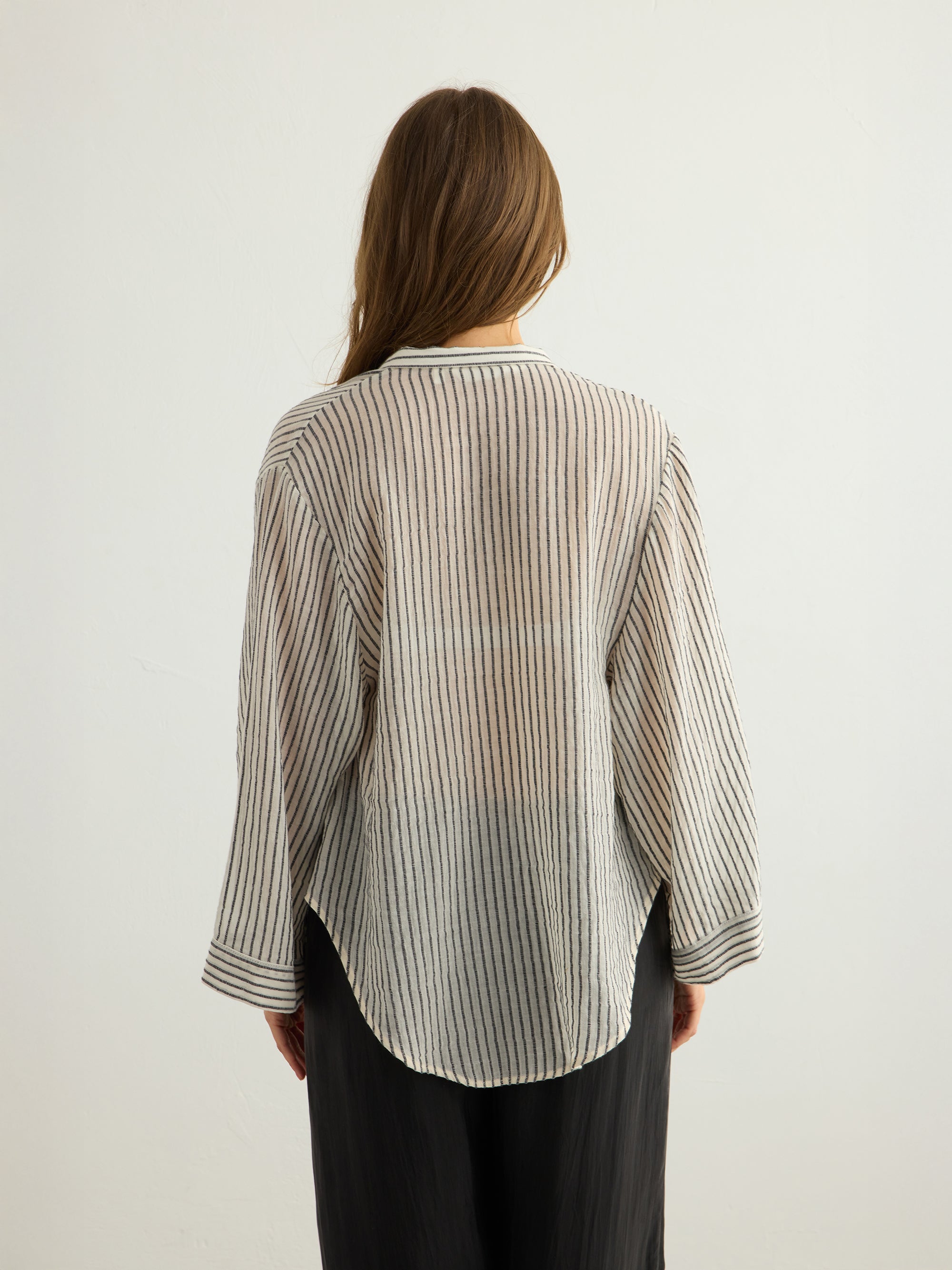 Sade Top - Black Stripes The Handloom elizabeth + Bern