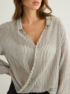 Sade Top - Black Stripes The Handloom elizabeth + Bern