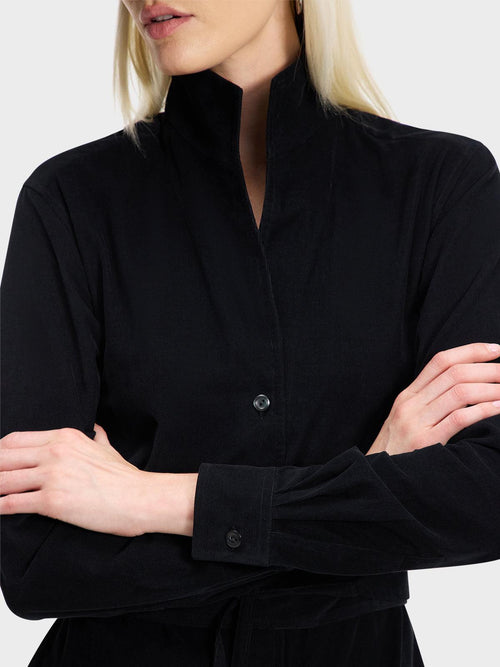 SHIRT DRESS: BLACK STALLION