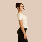 Short Sleeve Crew Neck Layering Top Adea - Everyday Luxury elizabeth + Bern
