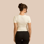 Short Sleeve Crew Neck Layering Top Adea - Everyday Luxury elizabeth + Bern