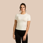 Short Sleeve Crew Neck Layering Top Adea - Everyday Luxury elizabeth + Bern