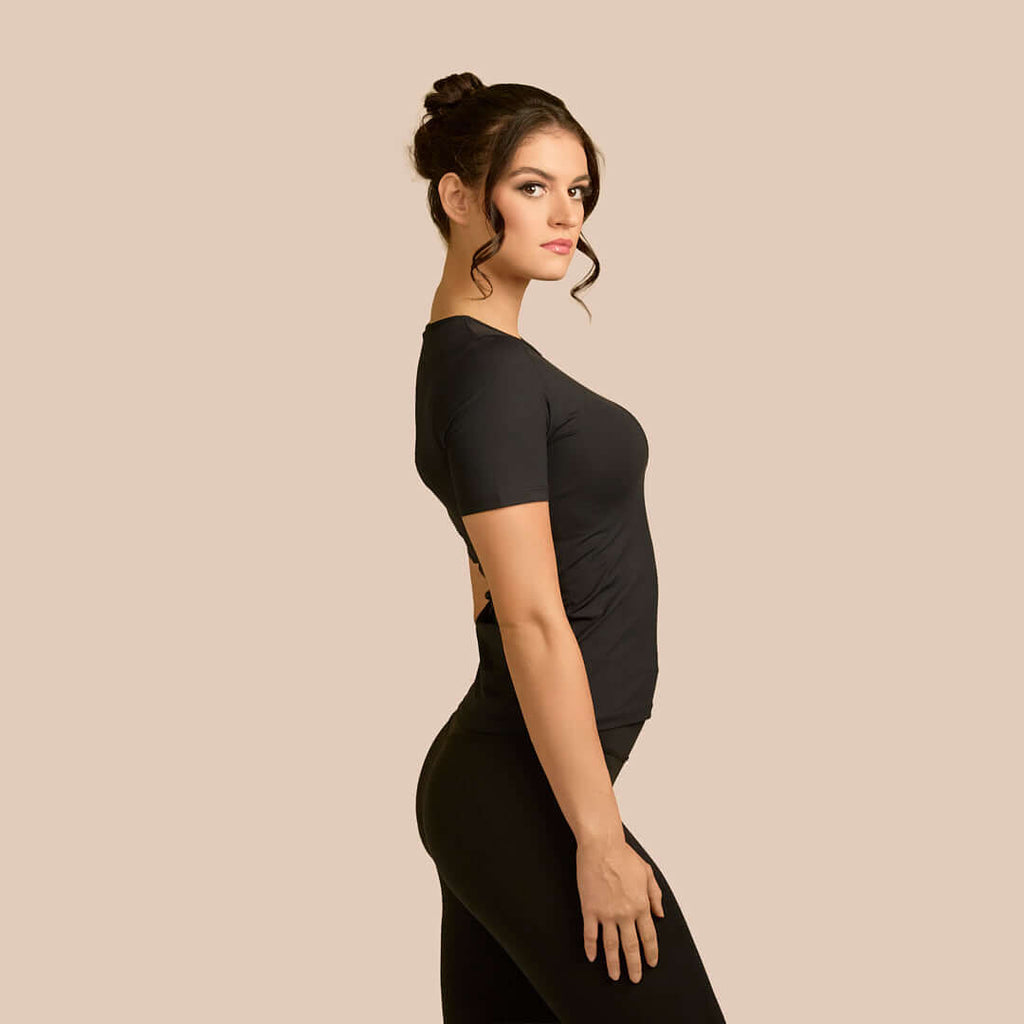 Short Sleeve Crew Neck Layering Top Adea - Everyday Luxury elizabeth + Bern