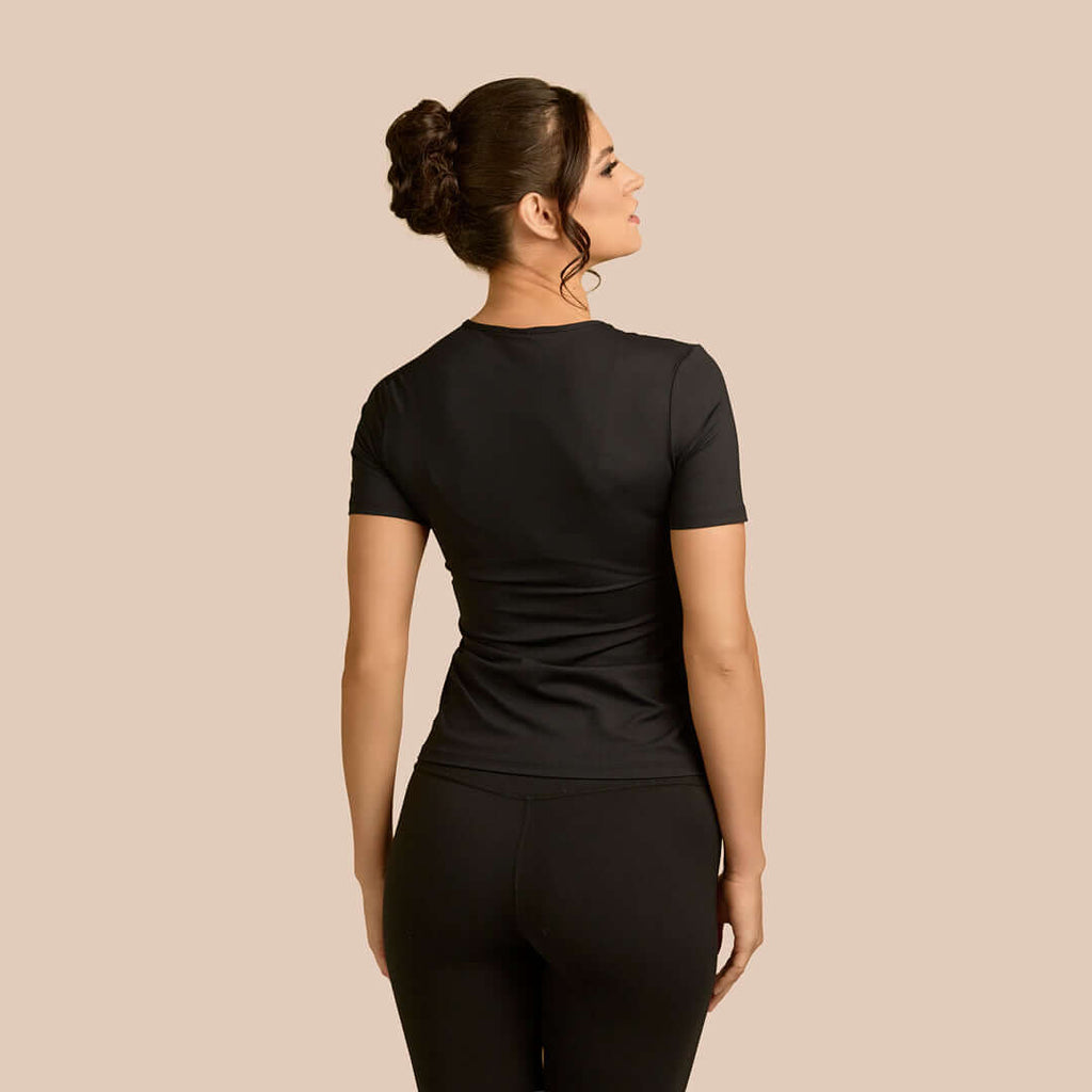 Short Sleeve Crew Neck Layering Top Adea - Everyday Luxury elizabeth + Bern