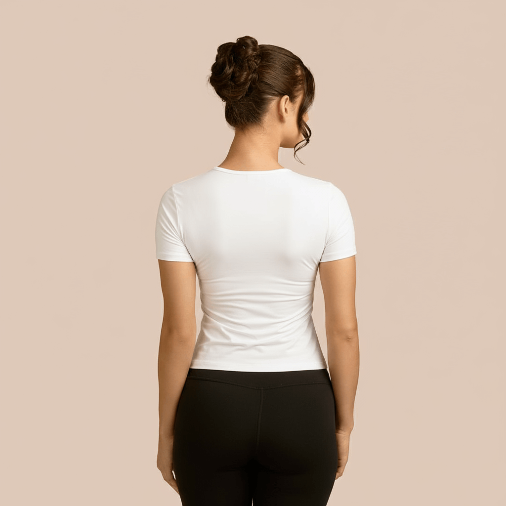 Short Sleeve Crew Neck Layering Top Adea - Everyday Luxury elizabeth + Bern