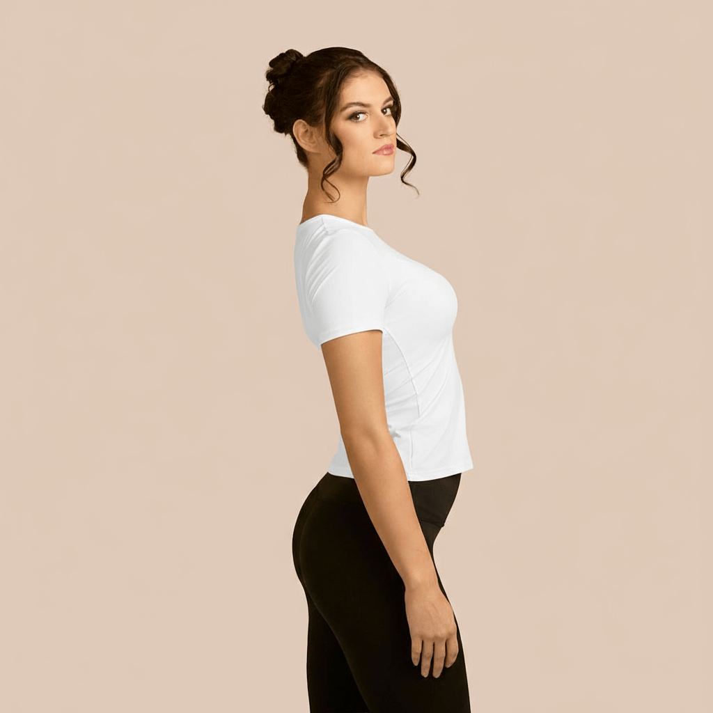 Short Sleeve Crew Neck Layering Top Adea - Everyday Luxury elizabeth + Bern