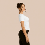 Short Sleeve Crew Neck Layering Top Adea - Everyday Luxury elizabeth + Bern