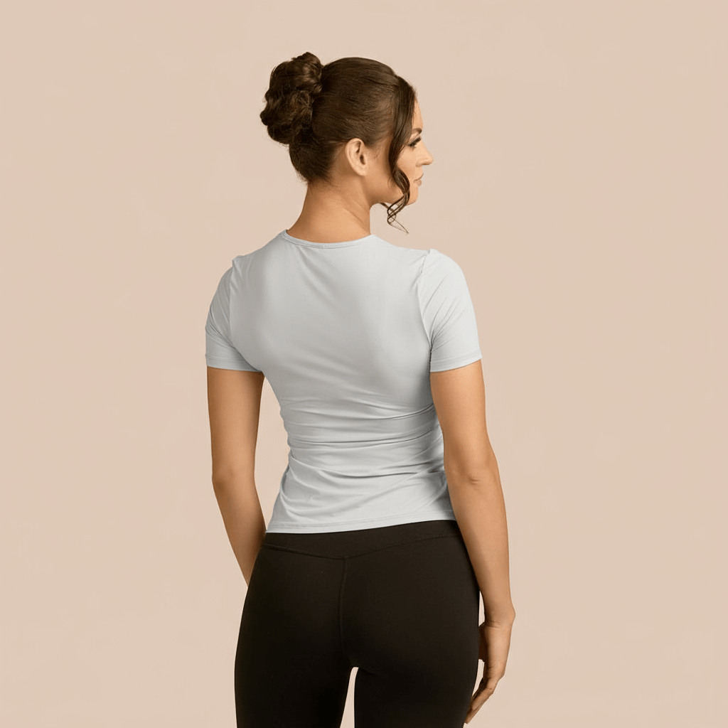 Short Sleeve Crew Neck Layering Top Adea - Everyday Luxury elizabeth + Bern