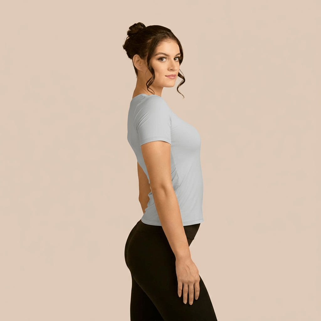 Short Sleeve Crew Neck Layering Top Adea - Everyday Luxury elizabeth + Bern