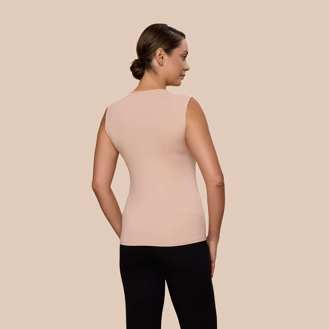 Sleeveless Crew Neck Layering Top