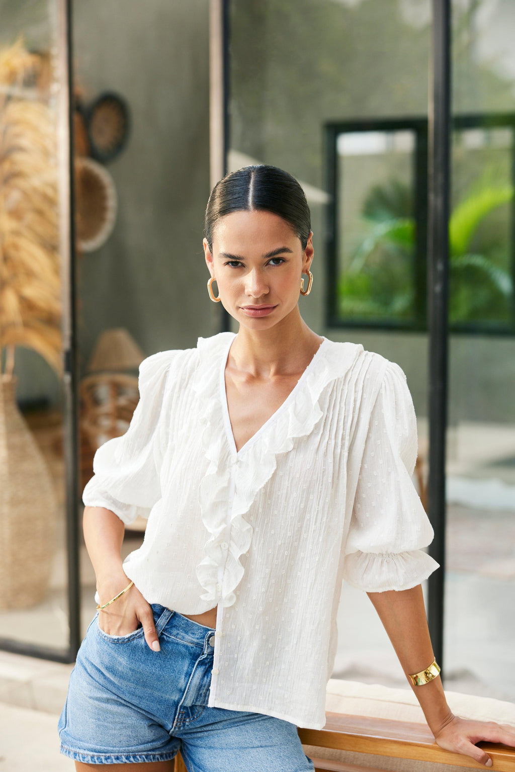 Chloe Shirt in Gold Dust.