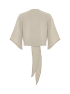 Aura Wrap Top - Oatmeal