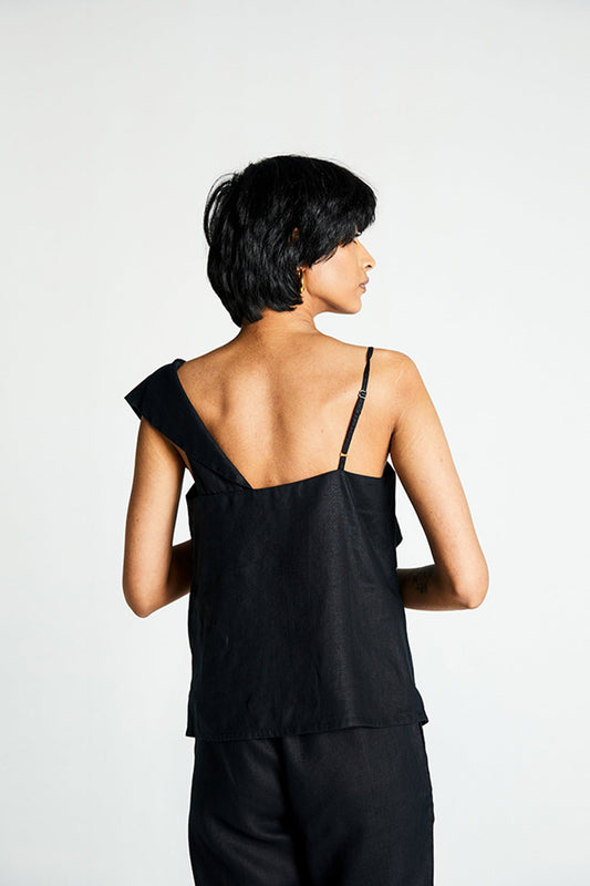 The Wandering Wave Top in Black - elizabeth + Bern