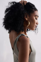Tie-Detail Maxi Dress in Light Olive
