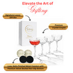 Vivre Luxury Crystal Coupe Glasses – Set of 4