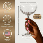 Vivre Luxury Crystal Coupe Glasses – Set of 4