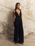 Wrap Your Way Jumpsuit - Black - elizabeth + Bern