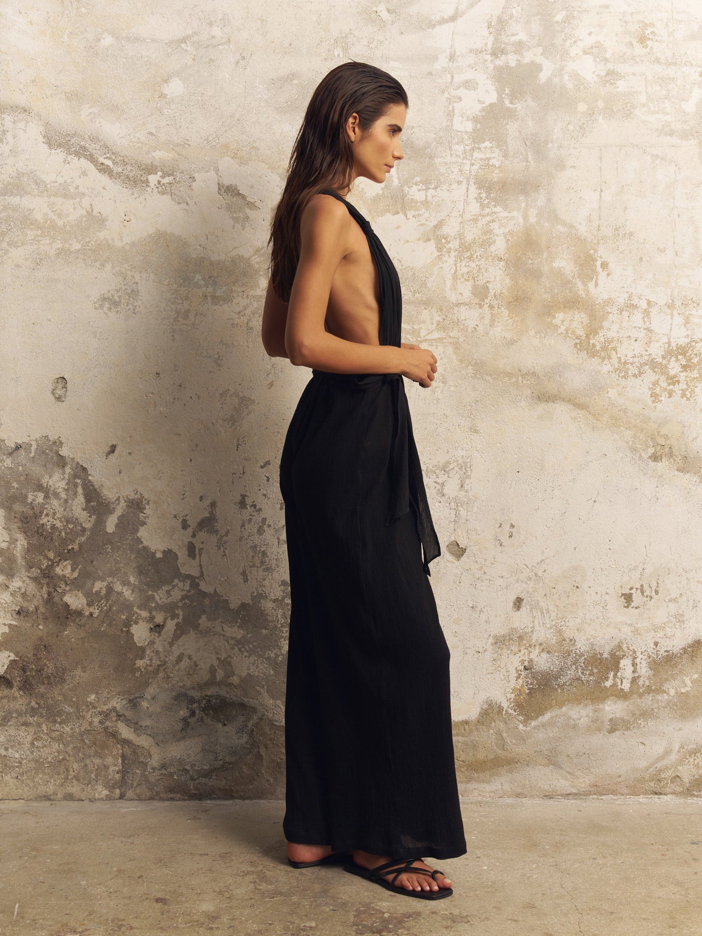 Wrap Your Way Jumpsuit - Black - elizabeth + Bern