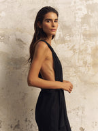 Wrap Your Way Jumpsuit - Black The Handloom elizabeth + Bern