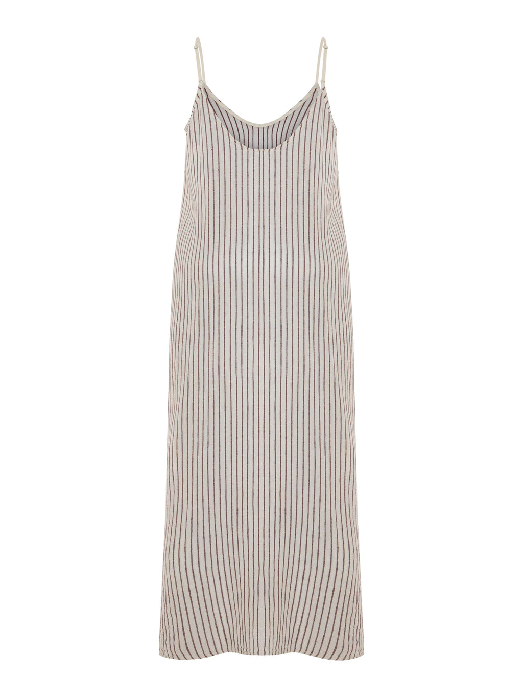 Yaz Dress - Burgundy Stripes