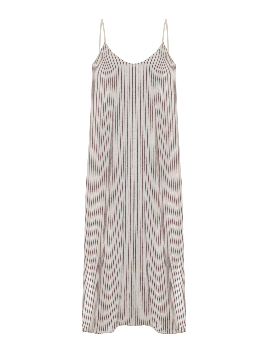 Yaz Dress - Burgundy Stripes