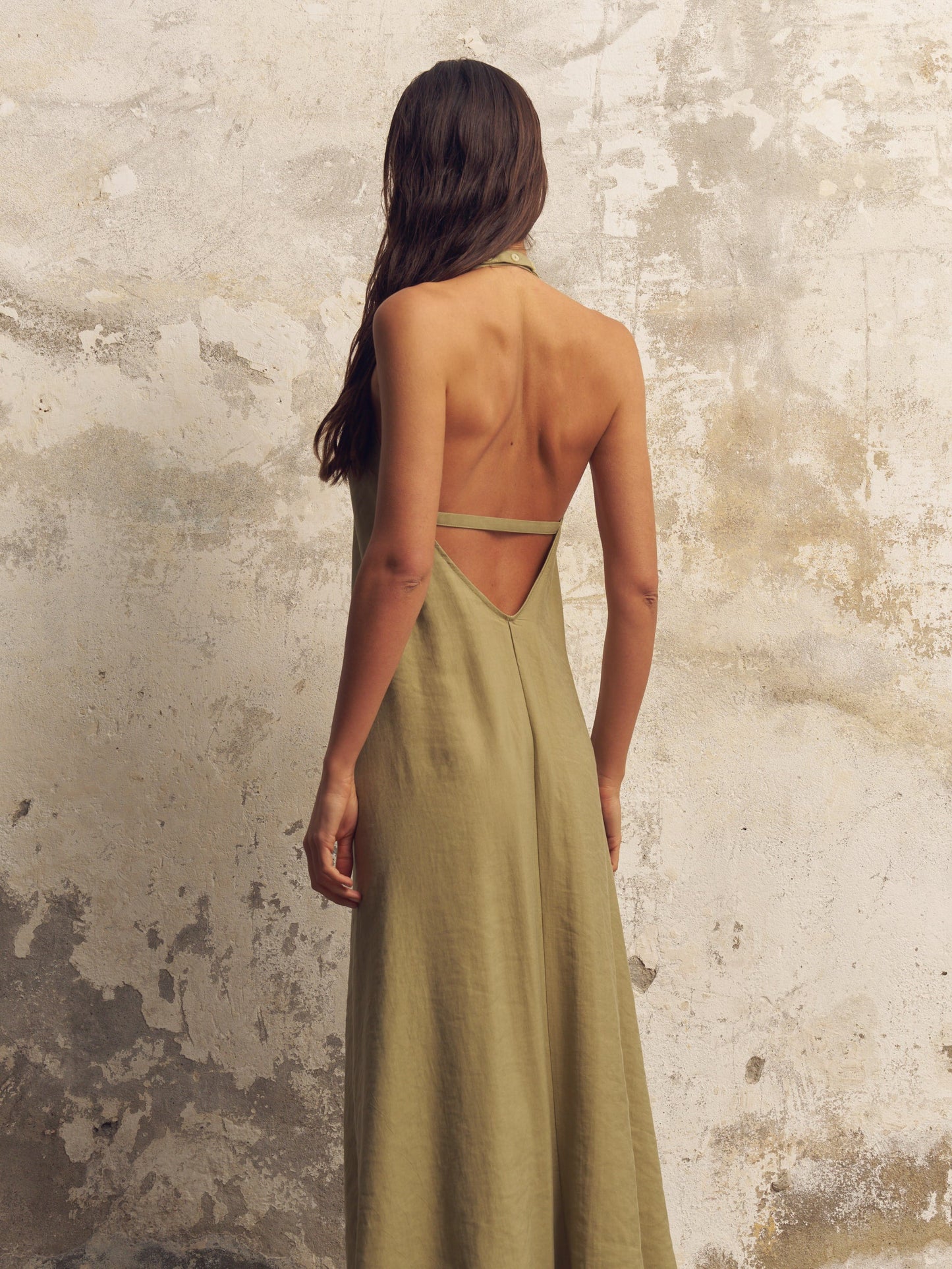 Zoe Maxi Dress - Khaki Green - elizabeth + Bern
