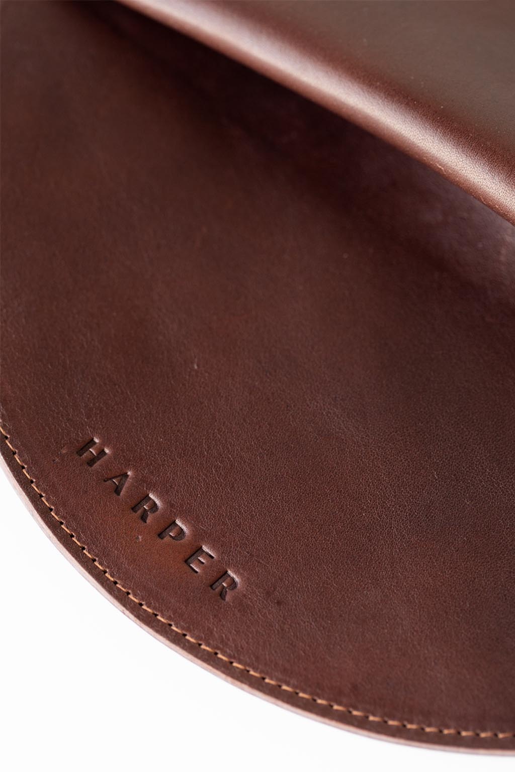 The Pleated Clutch in Walnut