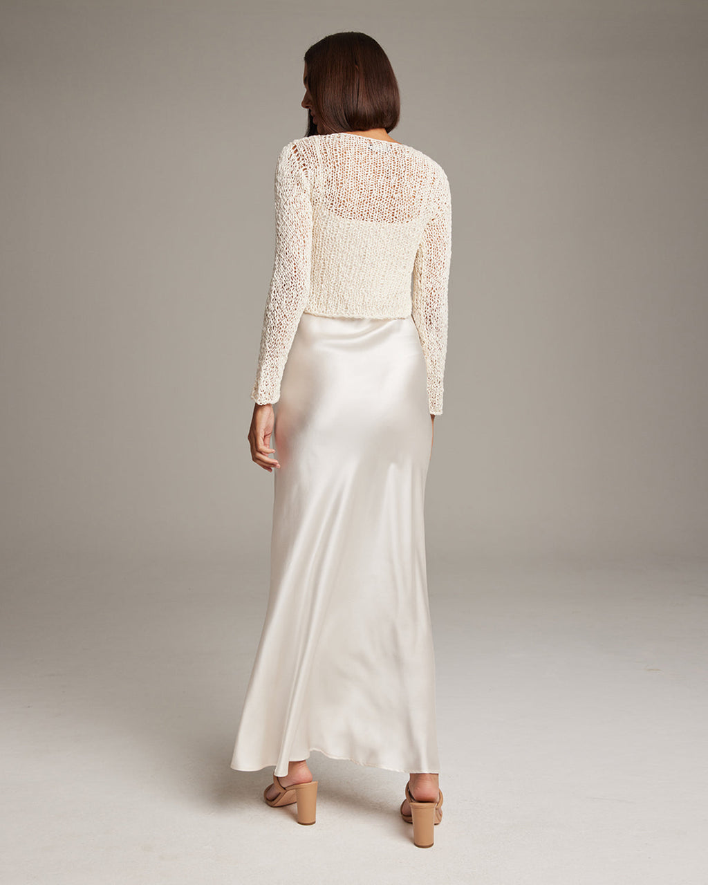 Flammé Loose Knit Cropped Sweater