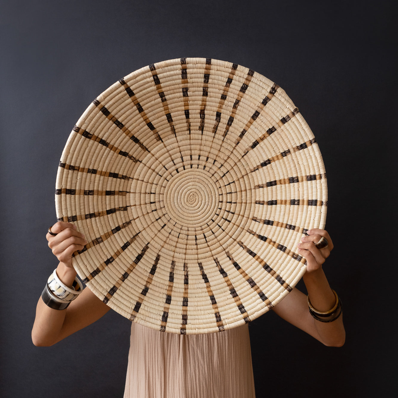 Extra Large Radial Basket ~ Banana Fiber