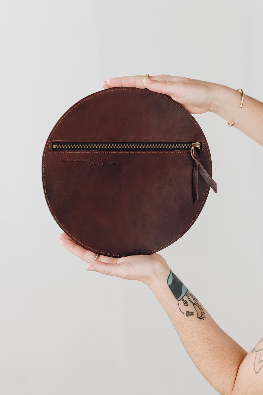 The Pleated Clutch in Walnut