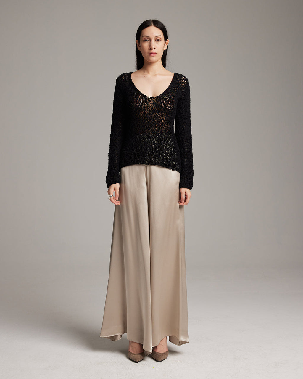 Silk Palazzo Pants – Flowing Charmeuse with Dramatic Wide Leg