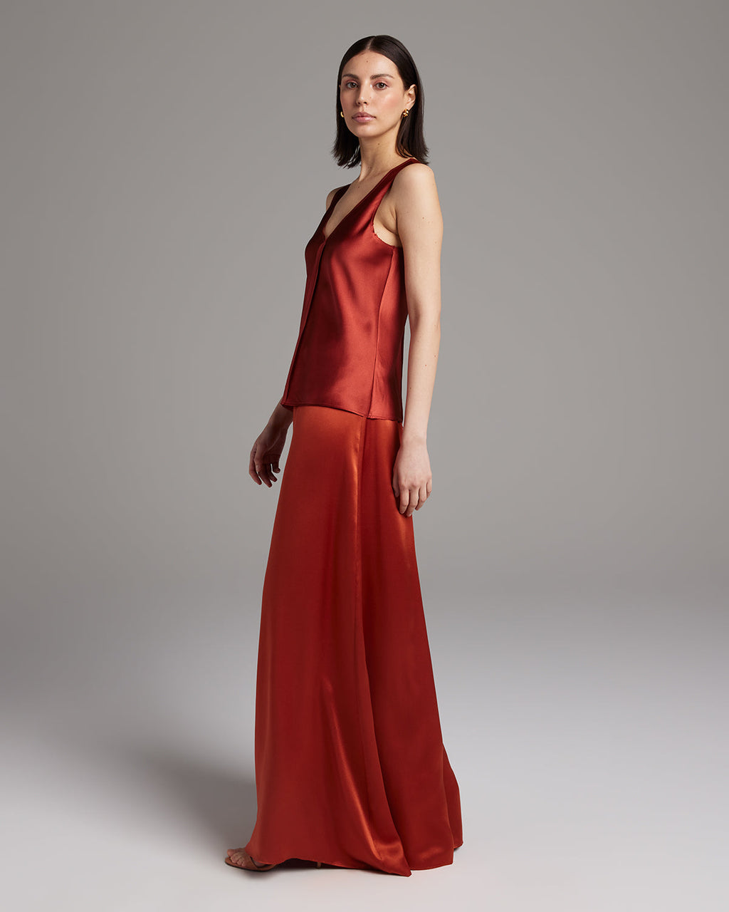 Silk Raw Edge Tank – Minimalist Charmeuse with Artisan Edge Details