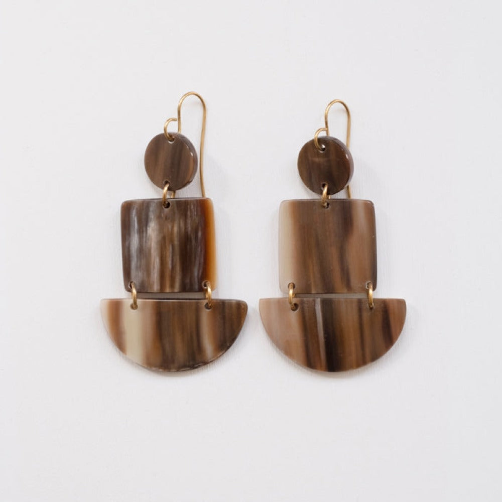 Half Circle Square Earrings