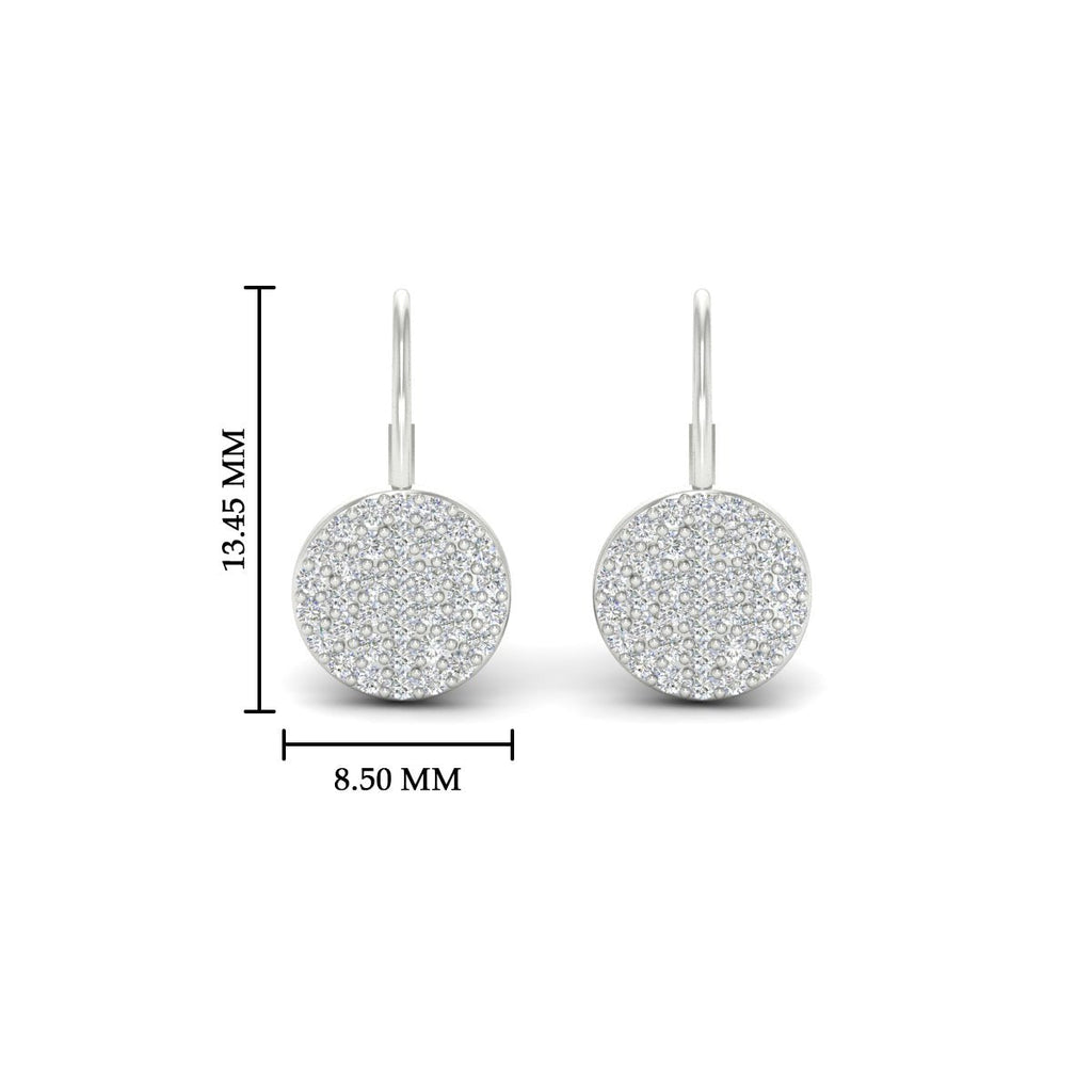 Diamond Disc Drop Earring