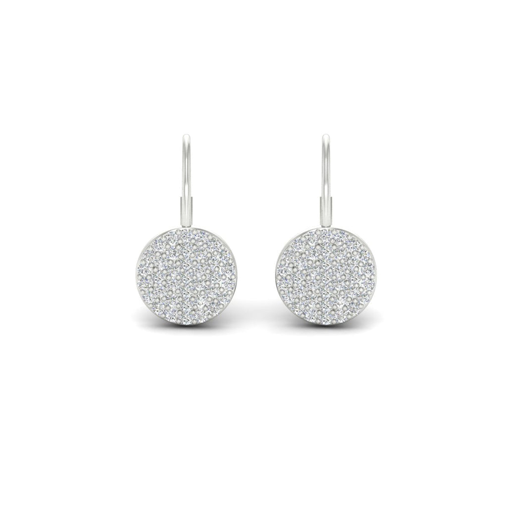 Diamond Disc Drop Earring