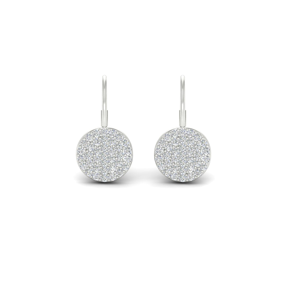 Diamond Disc Drop Earring