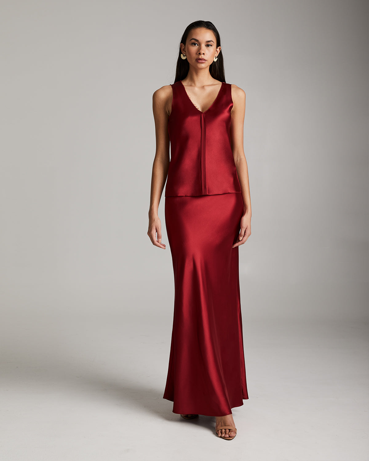 Silk Raw Edge Tank – Minimalist Charmeuse with Artisan Edge Details