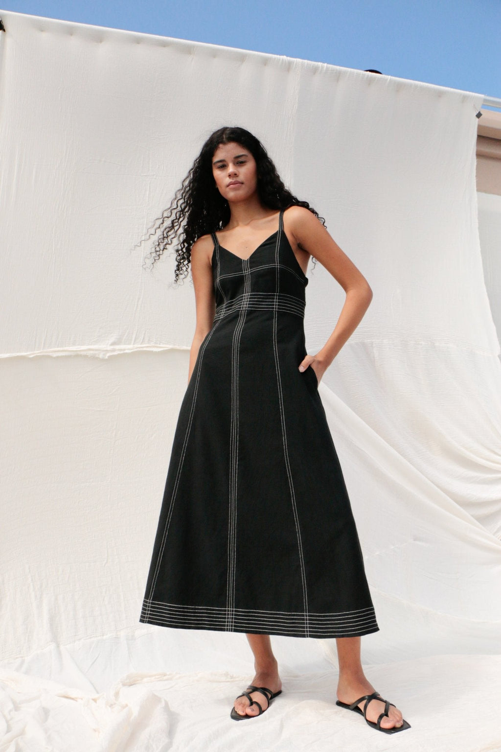 Eva Maxi Dress - Black - elizabeth + Bern