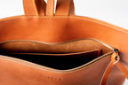 The Folded Backpack in Saddle