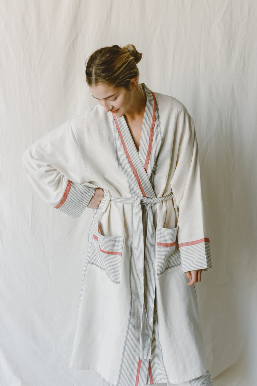 Ivory Cherry Tribeca Long Bathrobe